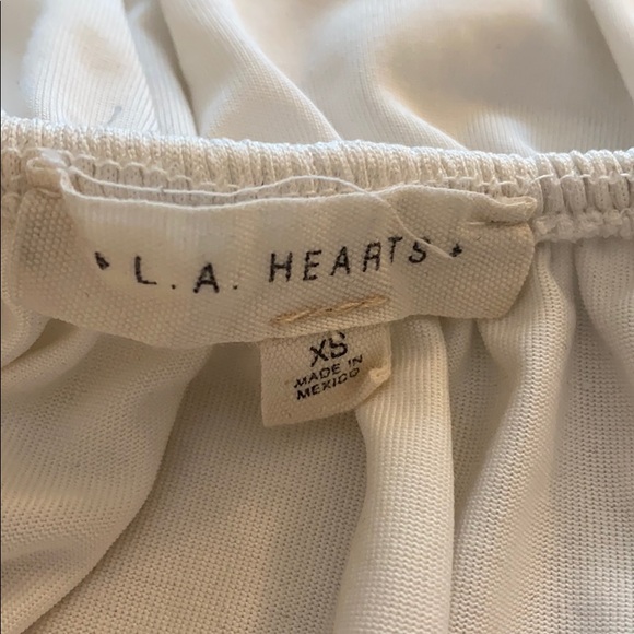 la hearts white off the shoulder top - Picture 2 of 2